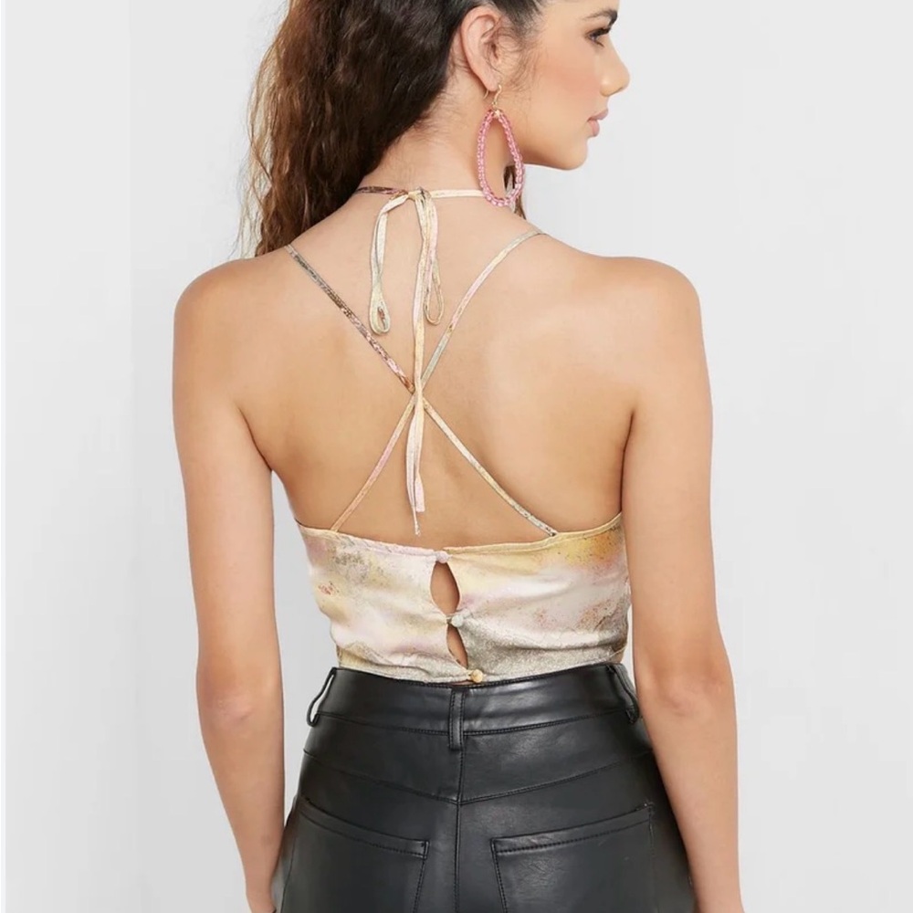 đ„đ„ Fall Sale! Topshop Multicolor Rushed Crop Top - Picture 2 of 4